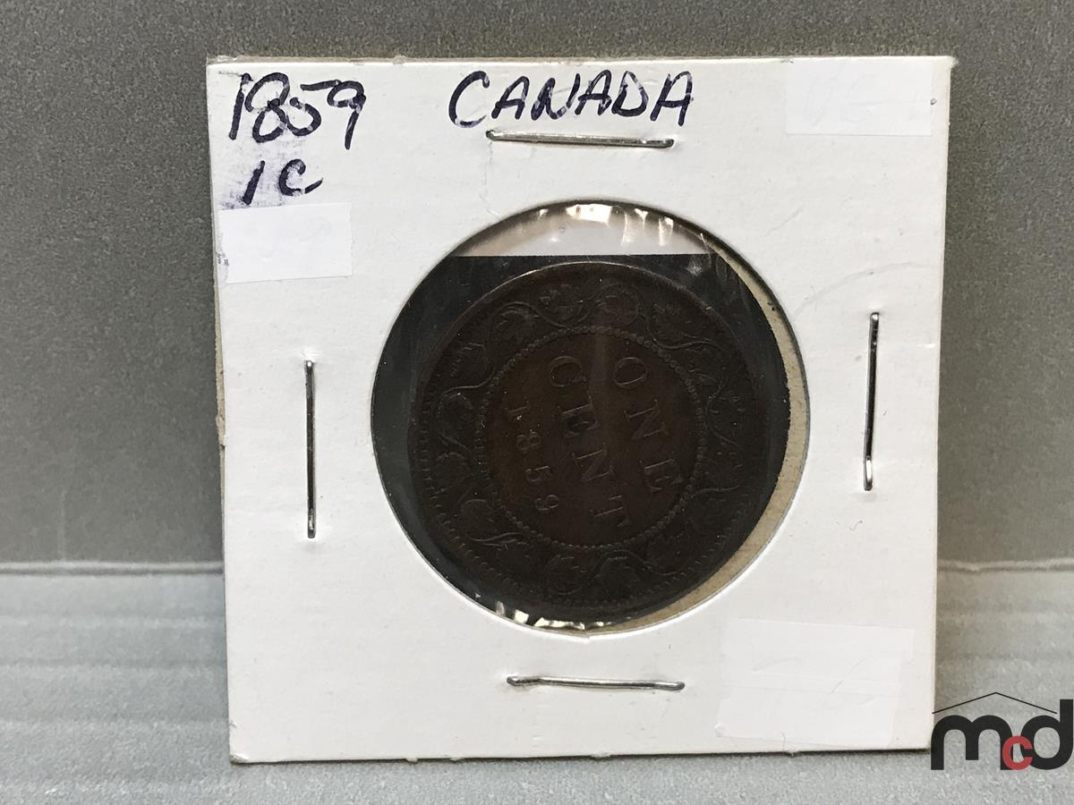1859 Canada Large 1 Cent Coin